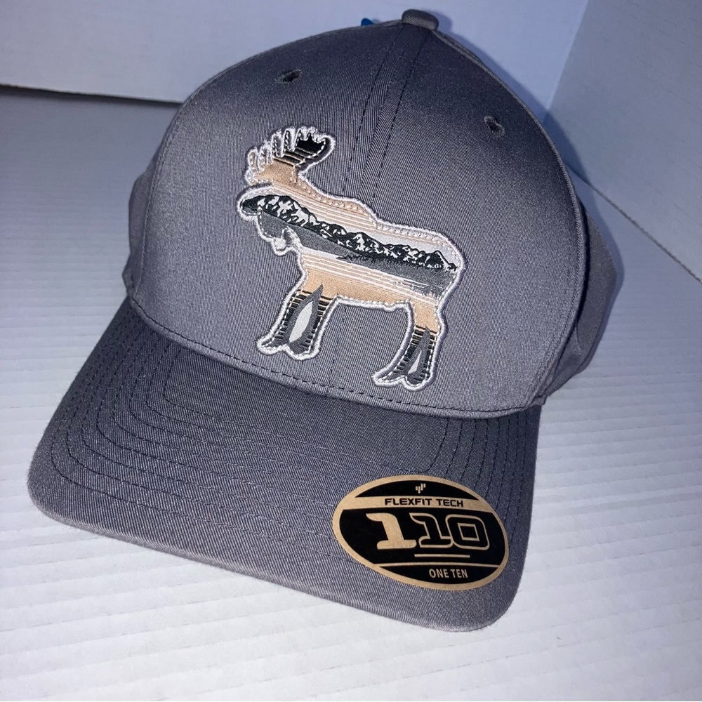Columbia Lost Lager Gray SnapBack Hat‎ with Embroidered Moose Mountain Design OS